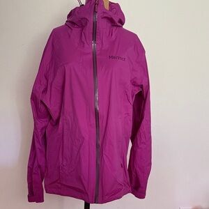 Marmot sz L Women's Vibrant Magenta Rain Shell Jacket great pre owned condition